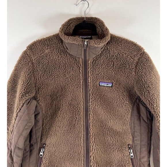 Patagonia Womens Jacket Brown Retro X Deep Pile Fleece Full Zip Outdoor Medium - Picture 7 of 10